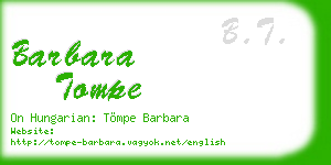 barbara tompe business card
